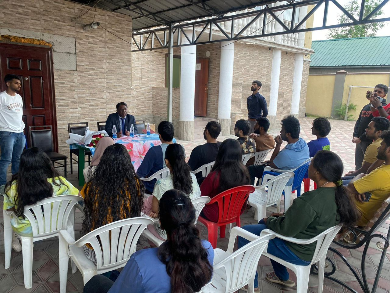 Embassy Officials met Indian medical students at Royal Metropolitan University on 22 May in Bishkek.